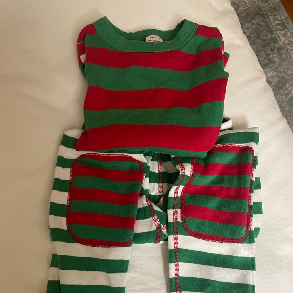 Hanna Andersson Christmas Mix up Long John’s- Size 6-7